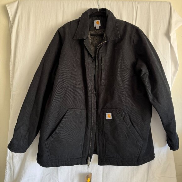 Carhartt Sherpa Lined Work Jacket – Black XL Tall - Picture 1 of 6